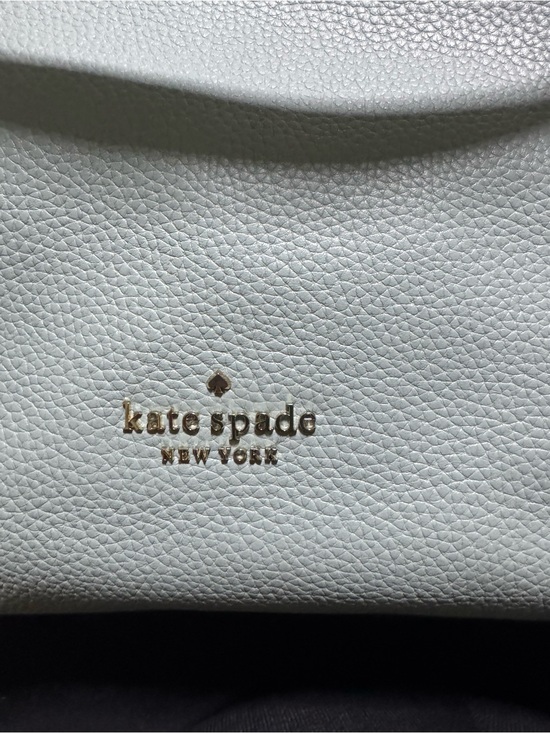 kate spade Handbags - kate spade mint green pebbled leather tote with gold logo
